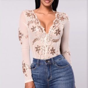 NWT Fashion Nova Sassy Girl Mesh Bodysuit